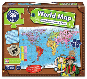 World Map: Giant Jigsaw Puzzle & Poster