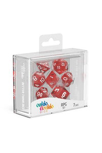 Oakie Doakie Dice RPG Set Speckled - Red (7 pieces)